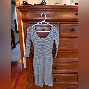 Free People Navy/White Striped Sweater Dress XS
